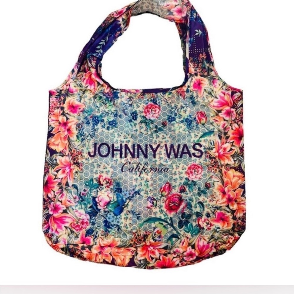 JOHNNY WAS TOTE bag folds up into pouch